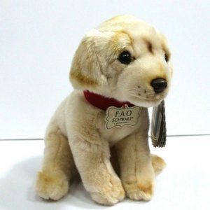 FAO Schwarz Labrador Puppy Dog Plush Stuffed Animal 10"